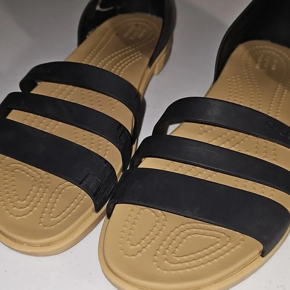 Croc Tulum Open Toe Sandals black Size 9 Comfy & Stylish - Picture 6 of 15